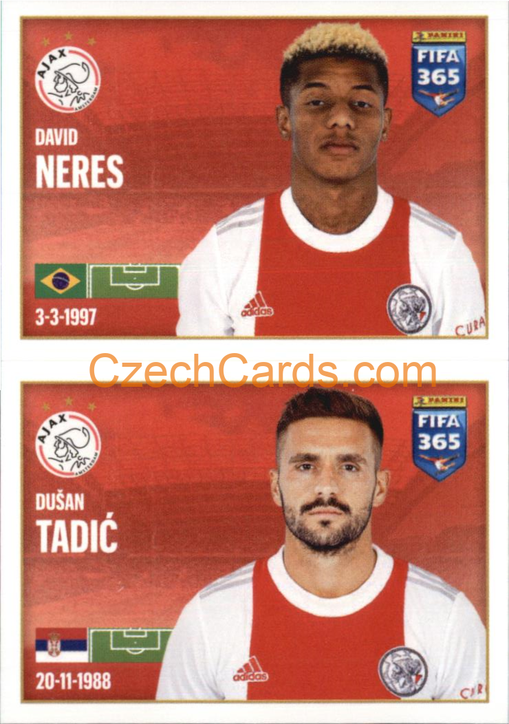 David Neres / Dušan Tadić 2022 Panini FIFA 365 sticker #313