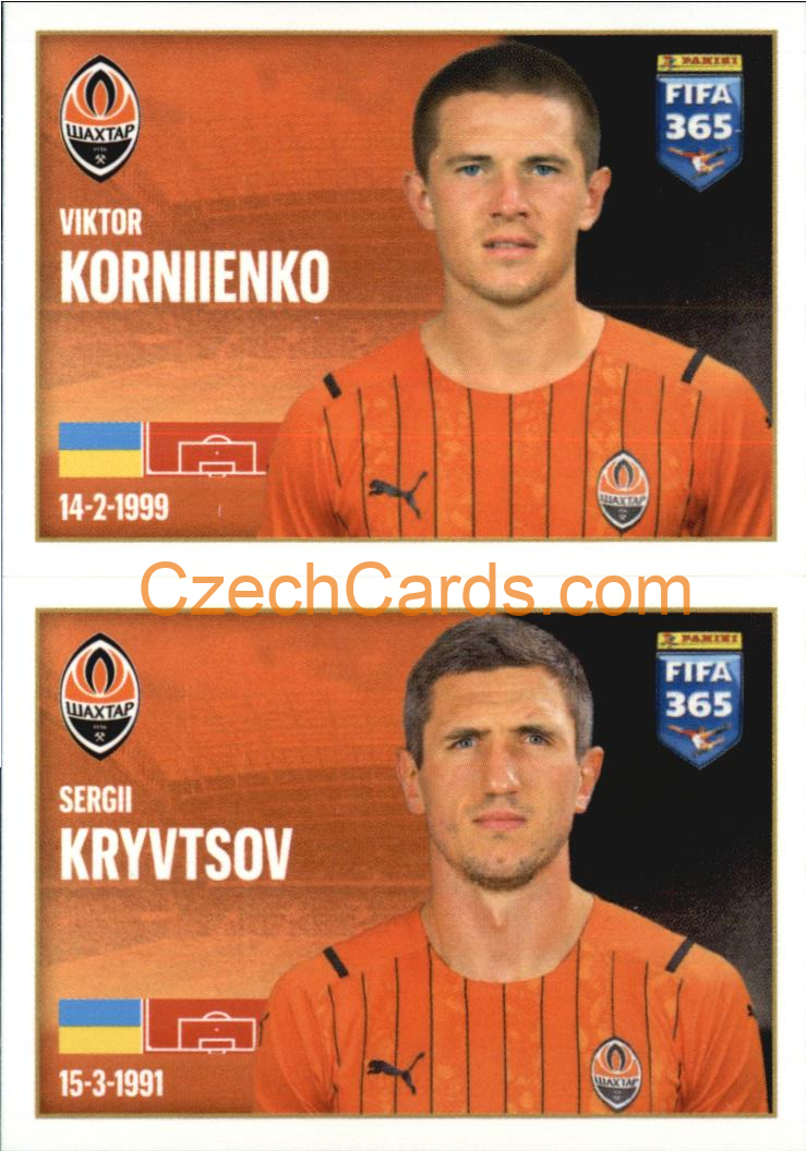 Viktor Kornienko / Serhiy Kryvtsov 2022 Panini FIFA 365 sticker #322