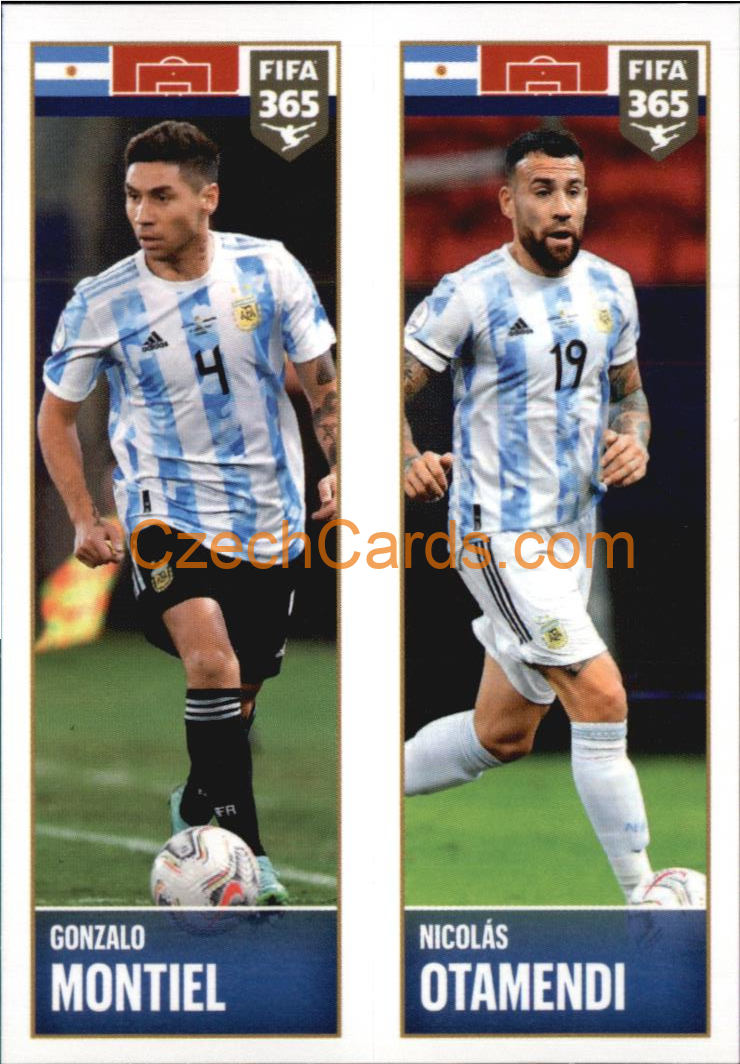 Gonzalo Montiel / Nicolás Otamendi 2022 Panini FIFA 365 sticker #343