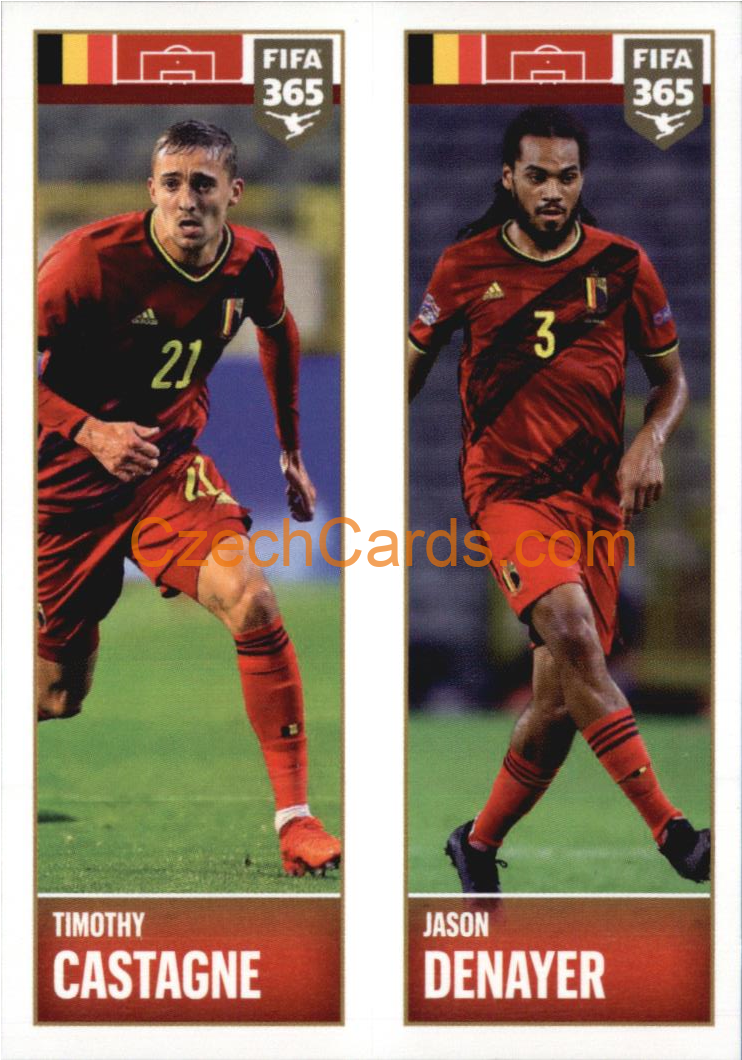 Timothy Castagne / Jason Denayer 2022 Panini FIFA 365 sticker #351