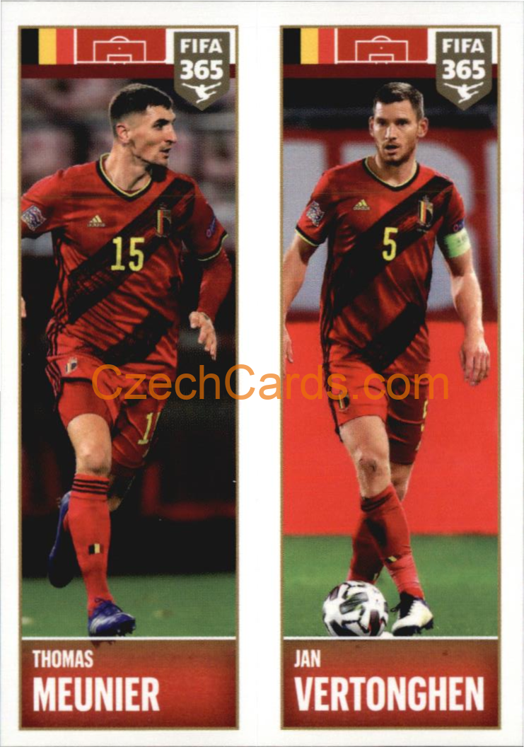 Thomas Meunier / Jan Vertonghen 2022 Panini FIFA 365 sticker #352