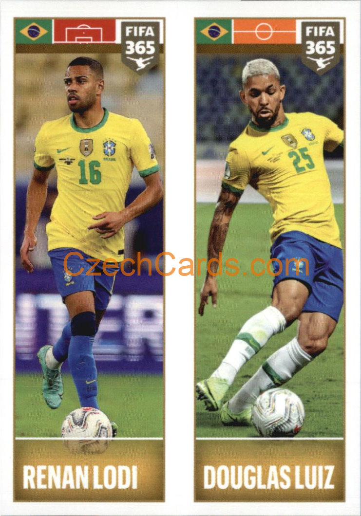 Renan Lodi / Douglas Luiz 2022 Panini FIFA 365 sticker #360