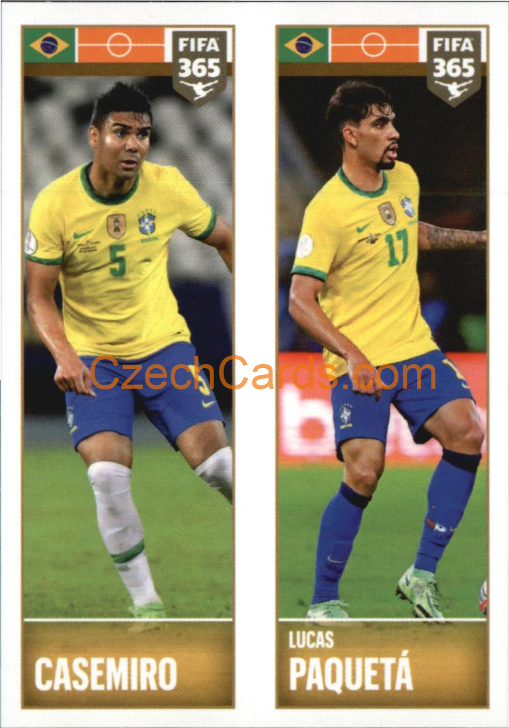 Casemiro / Lucas Paquetá 2022 Panini FIFA 365 sticker #361