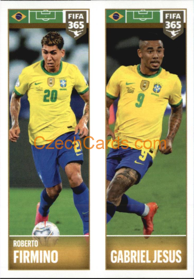 Roberto Firmino / Gabriel Jesus 2022 Panini FIFA 365 sticker #363
