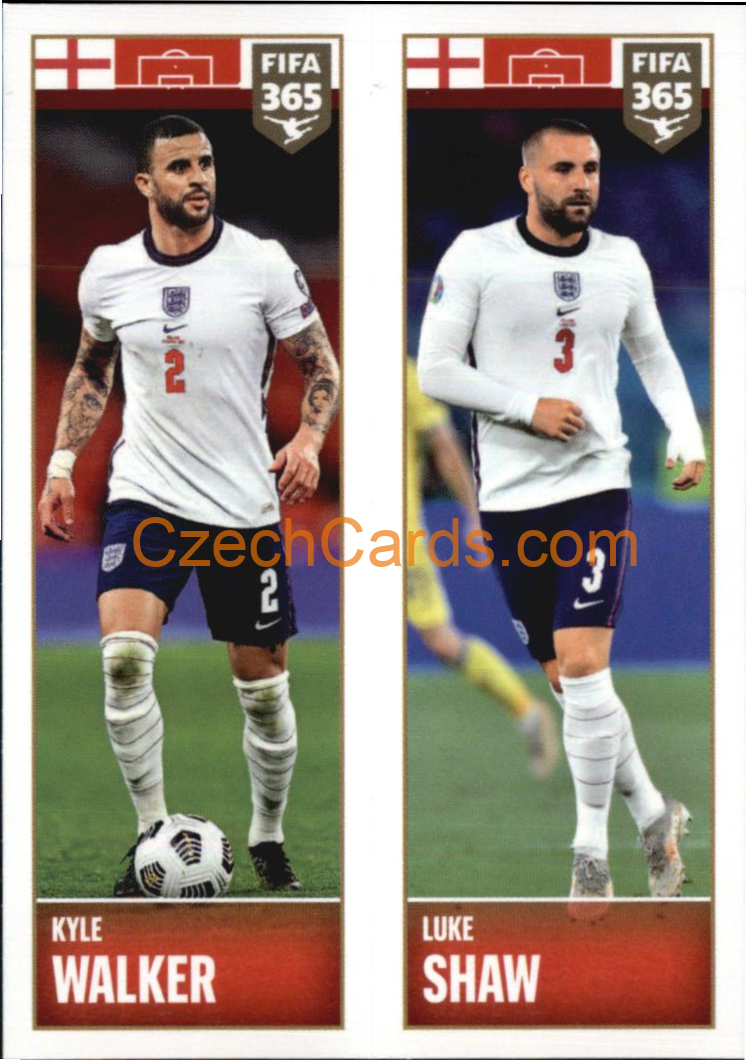 Kyle Walker / Luke Shaw 2022 Panini FIFA 365 sticker #368
