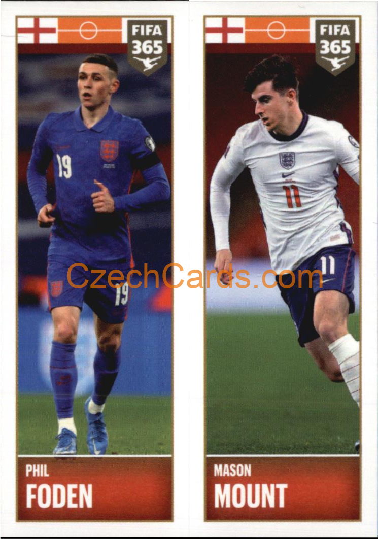 Phil Foden / Mason Mount 2022 Panini FIFA 365 sticker #369