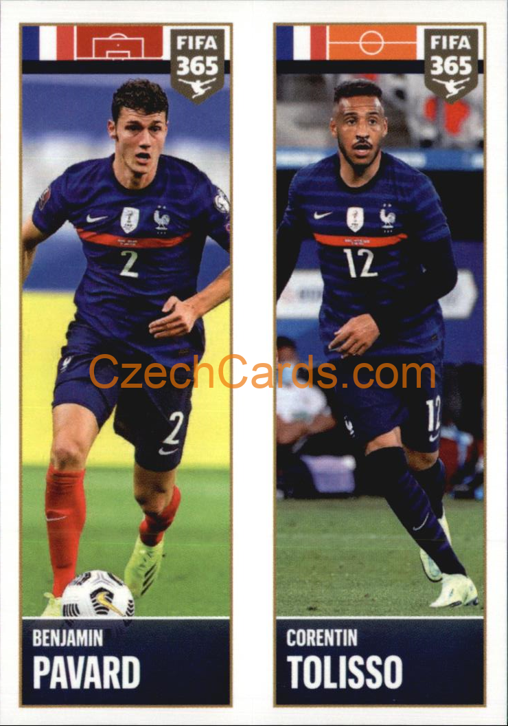 Benjamin Pavard / Corentin Tolisso 2022 Panini FIFA 365 sticker #376