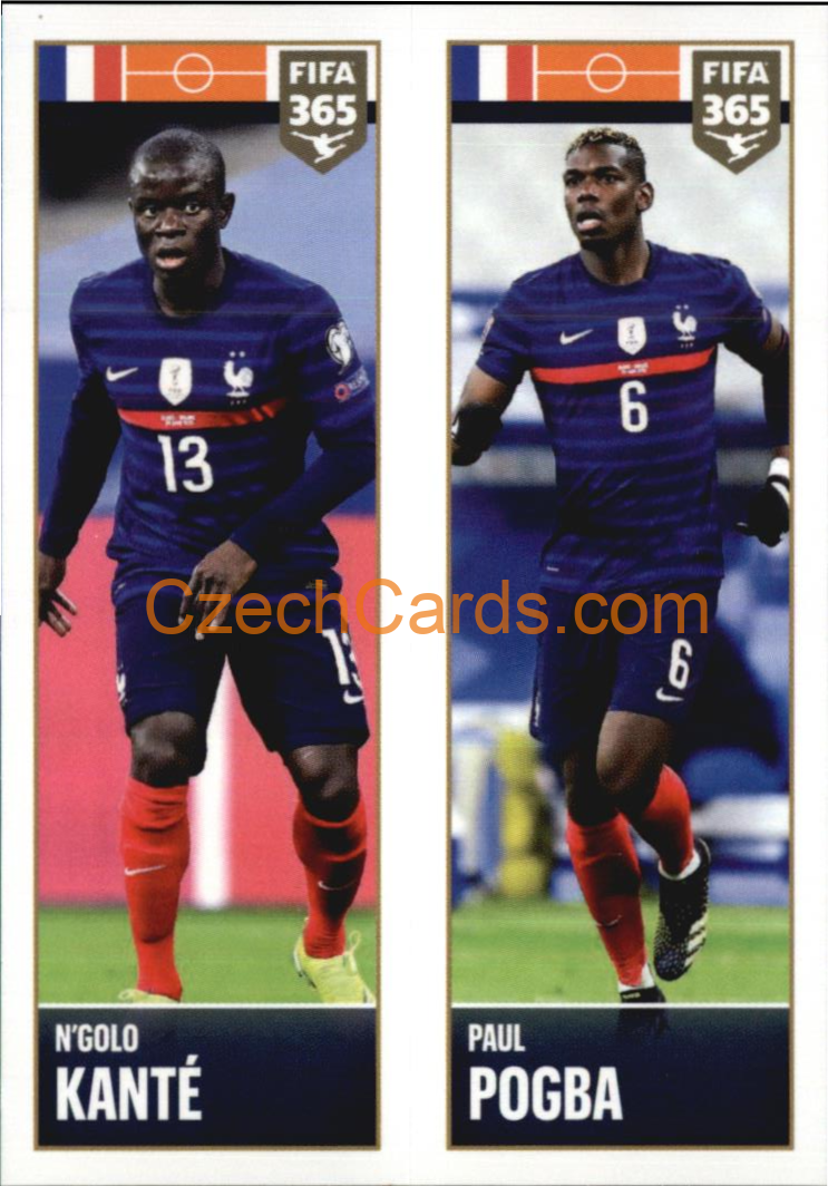 N’Golo Kanté / Paul Pogba 2022 Panini FIFA 365 sticker #377