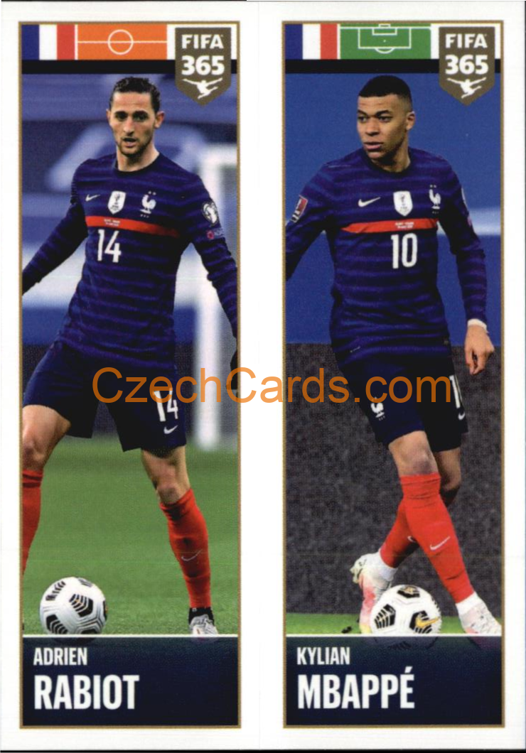 Adrien Rabiot / Kylian Mbappé 2022 Panini FIFA 365 sticker #378