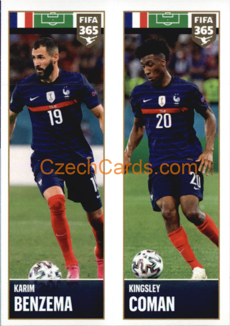 Karim Benzema / Kingsley Coman 2022 Panini FIFA 365 sticker #379