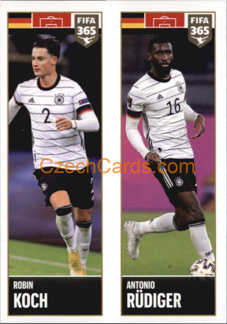 Robin Koch / Antonio Rüdiger 2022 Panini FIFA 365 sticker #384