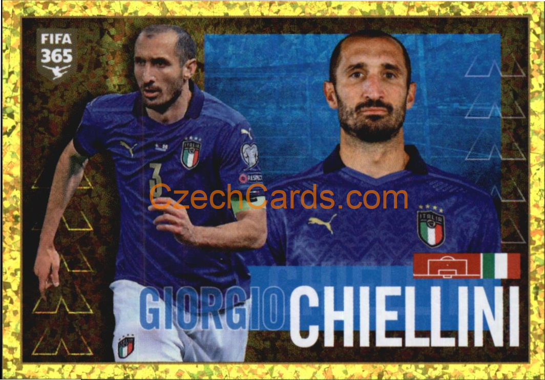 Giorgio Chiellini 2022 Panini FIFA 365 sticker foil #389