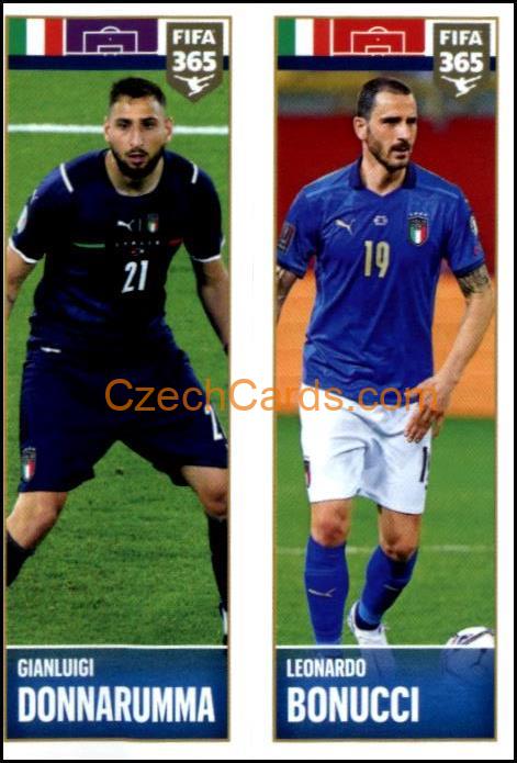 Gianluigi Donnarumma / Leonardo Bonucci 2022 Panini FIFA 365 sticker #390
