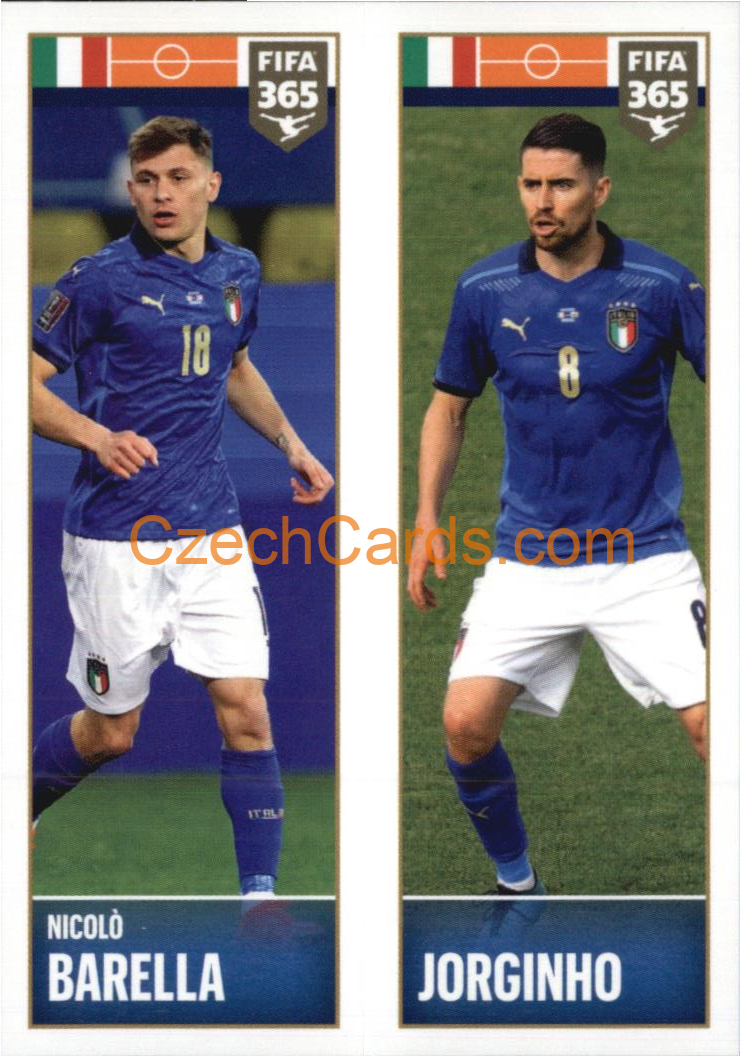 Nicolò Barella / Jorginho 2022 Panini FIFA 365 sticker #393