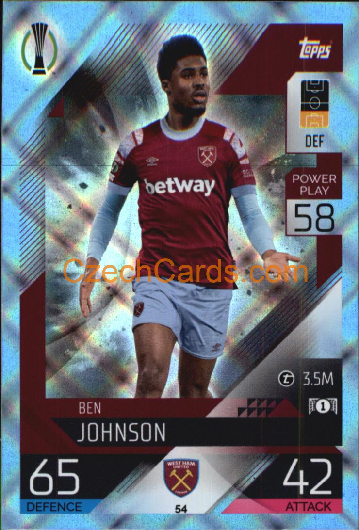 Ben Johnson Topps Match Attax 2022/23 Crystal Parallel #54