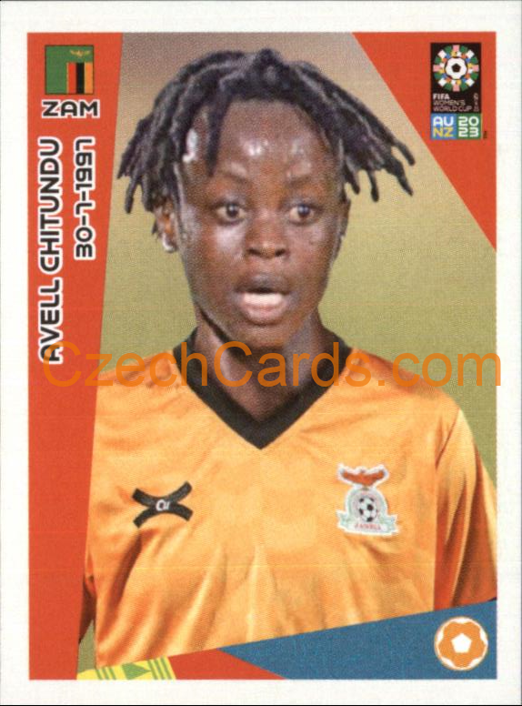 Avell Chitundu Panini 2023 FIFA Women's World Cup Sticker #184