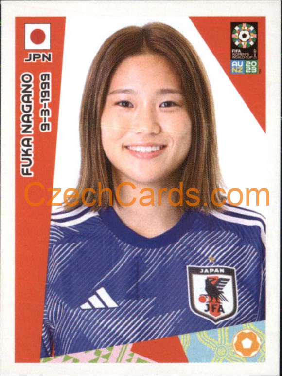 Fuka Nagano Panini 2023 FIFA Women's World Cup Sticker #201