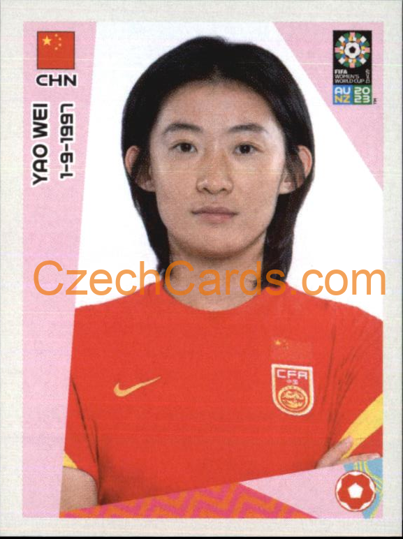 Yao Wei Panini 2023 FIFA Women's World Cup Sticker #266