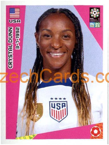 Crystal Dunn Panini 2023 FIFA Women's World Cup Sticker #316
