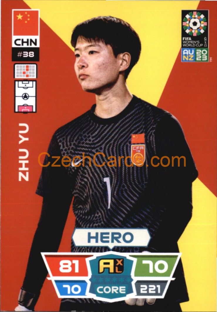 Zhu Yu 2023 Panini FIFA Women's World Cup Adrenalyn XL #38