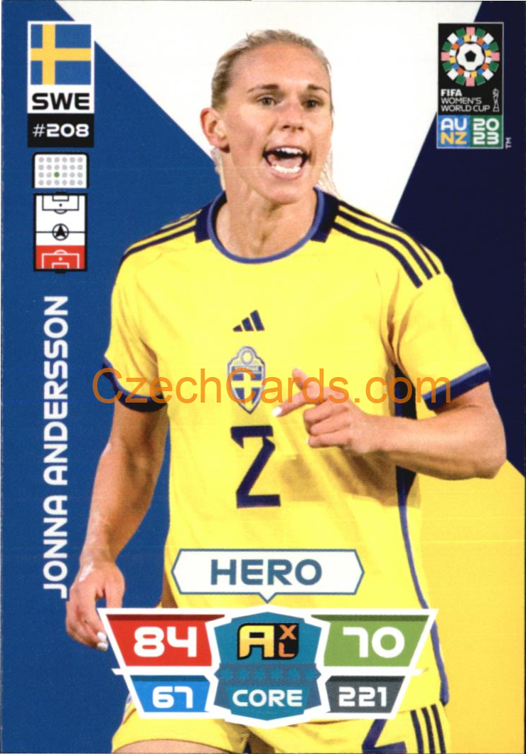 Jonna Andersson 2023 Panini FIFA Women's World Cup Adrenalyn XL #208