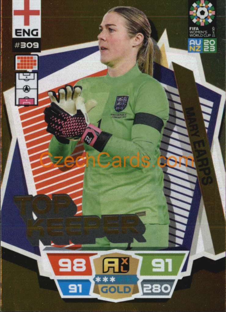 Mary Earps 2023 Panini FIFA Women's World Cup Adrenalyn GOLD #309
