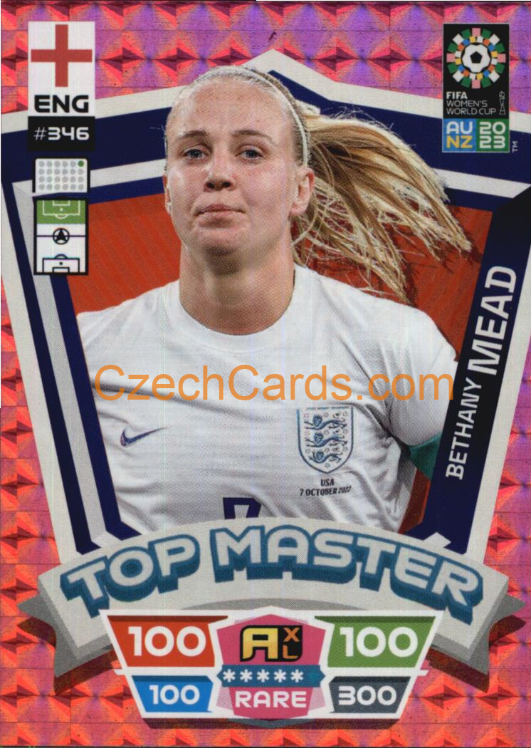 Bethany Mead 2023 Panini FIFA Women's World Cup Adrenalyn TOP MASTER #346