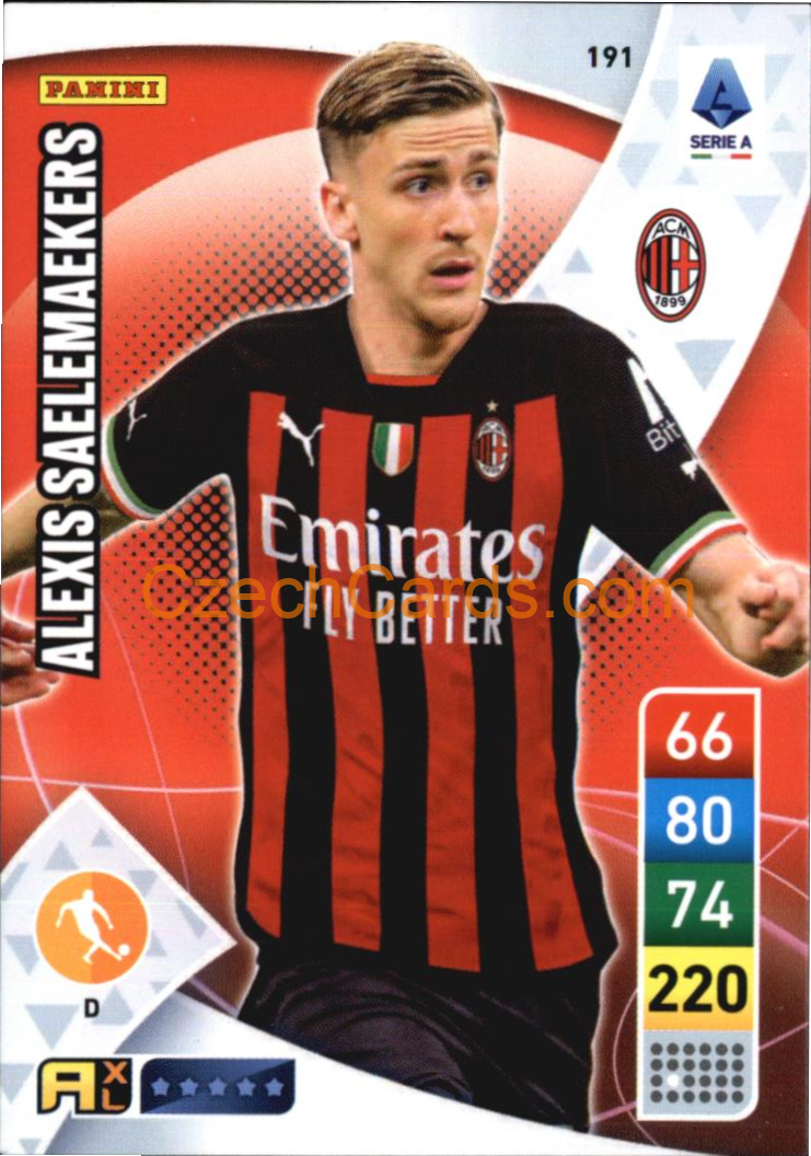 Alexis Saelemaekers 2022/23 Panini Calciatori Adrenalyn XL #191