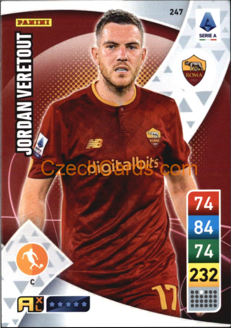 Jordan Veretout 2022/23 Panini Calciatori Adrenalyn XL #247