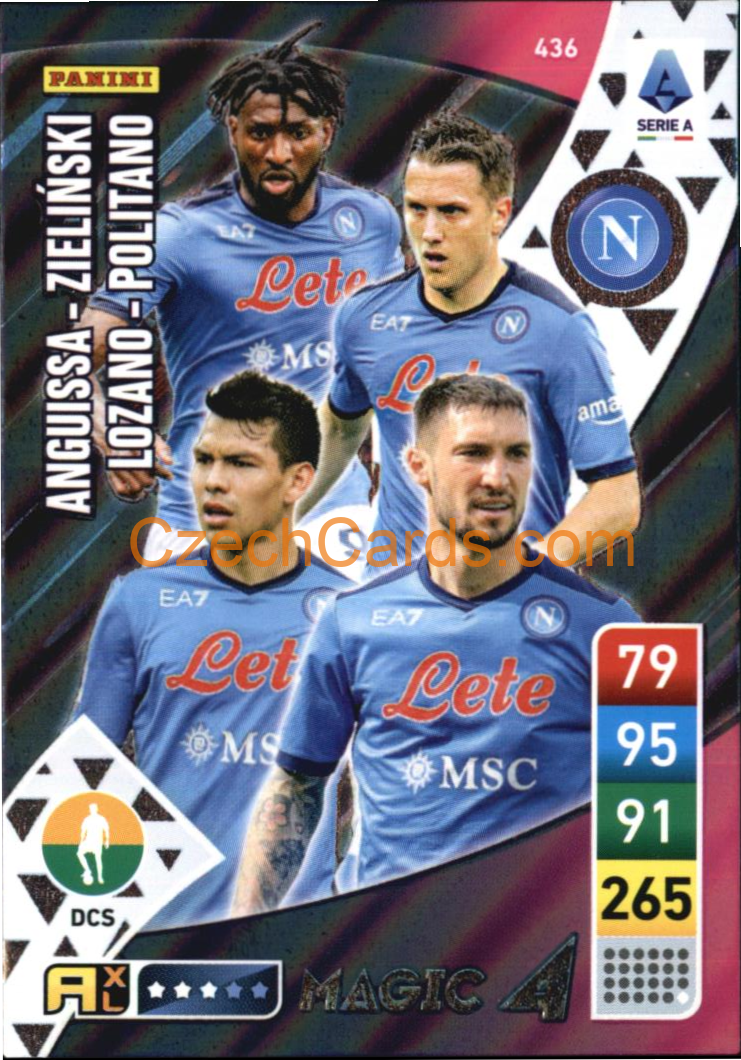 Anguissa / Zieliński / Lozano / Poli 2022/23 Panini Calciatori Adrenalyn XL #436