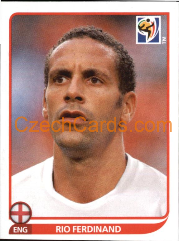 Rio Ferdinand 2010 Panini FIFA World Cup sticker #186