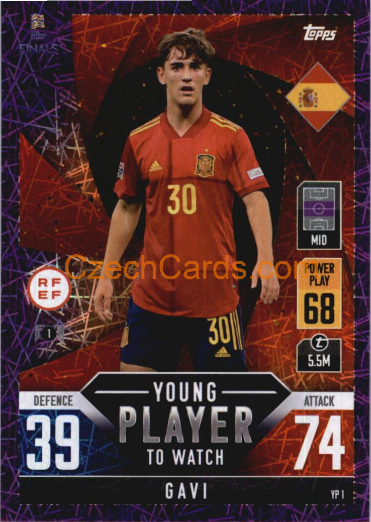 Gavi 2022/23 Match Attax 101 purple #YP1