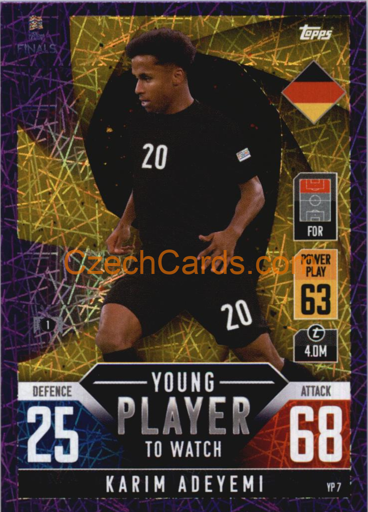 Karim Adeyemi 2022/23 Match Attax 101 purple #YP7