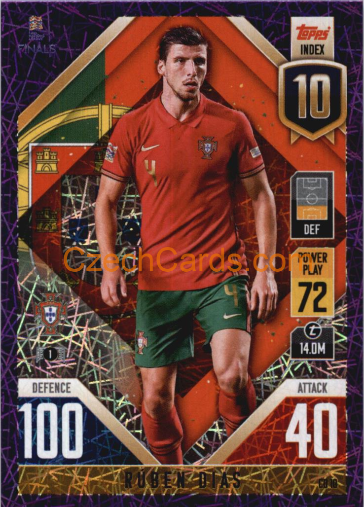 Ruben Dias 2022/23 Match Attax 101 purple #CD10