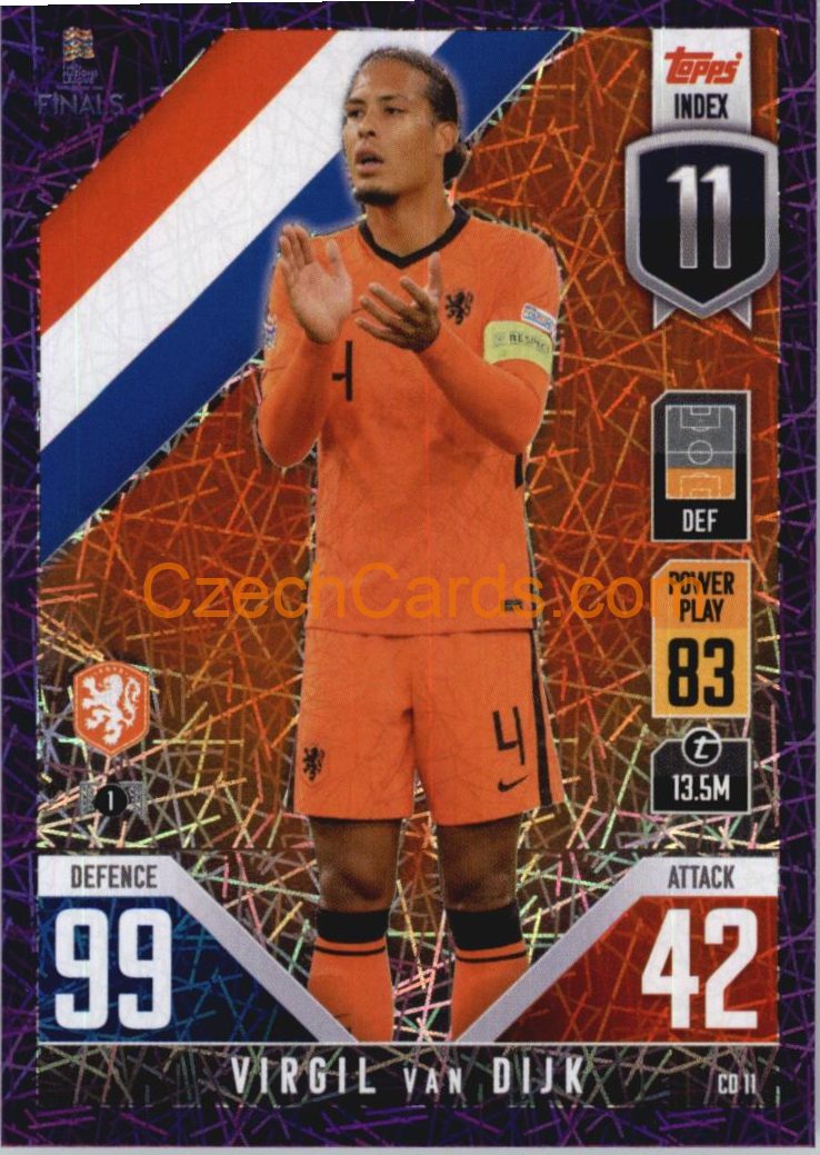 Virgil van Dijk 2022/23 Match Attax 101 purple #CD11