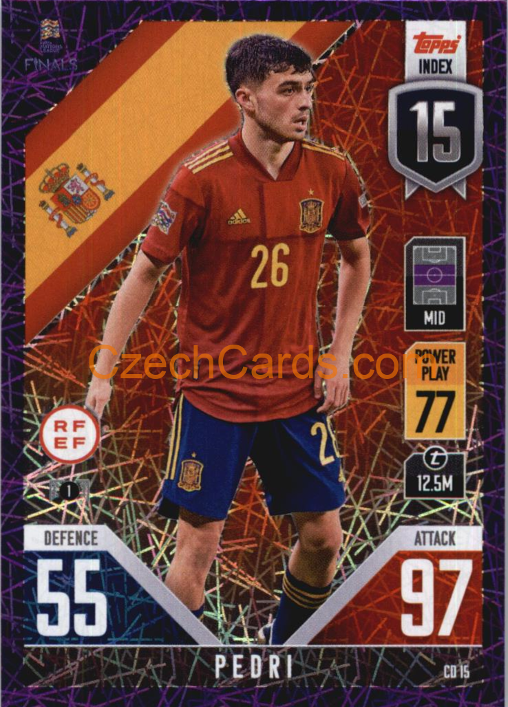 Pedri 2022/23 Match Attax 101 purple #CD15