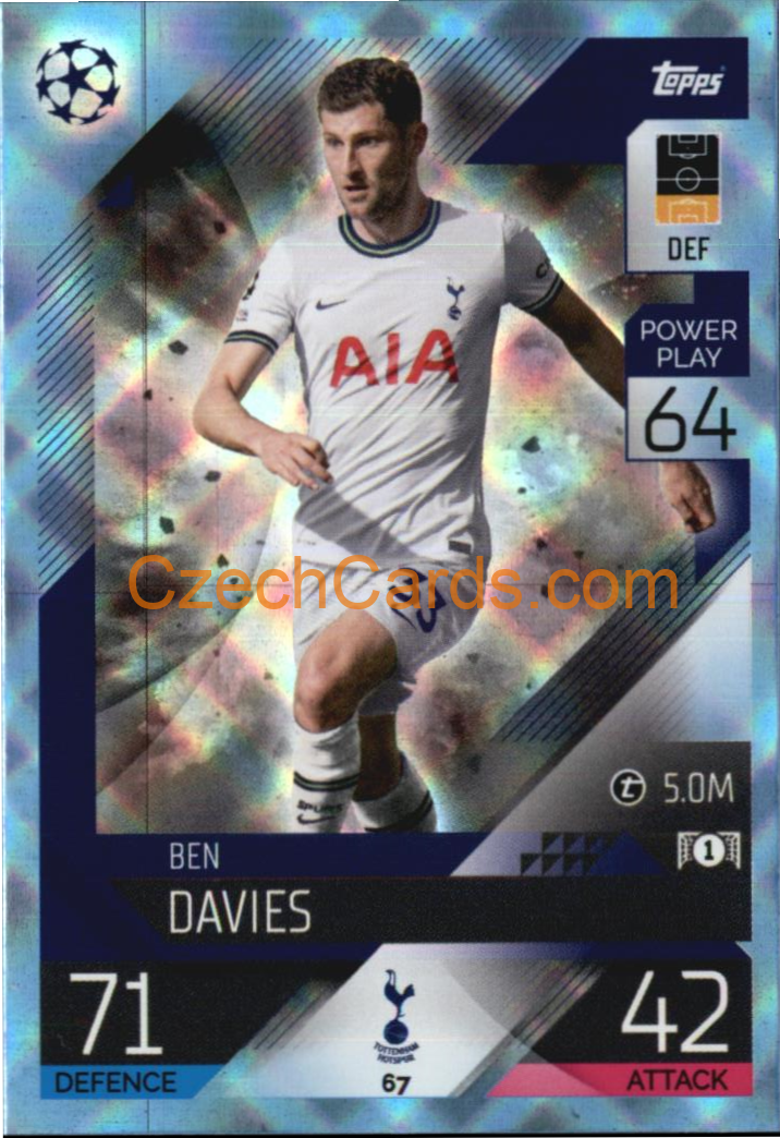 Ben Davies Topps Match Attax 2022/23 Crystal Parallel #67