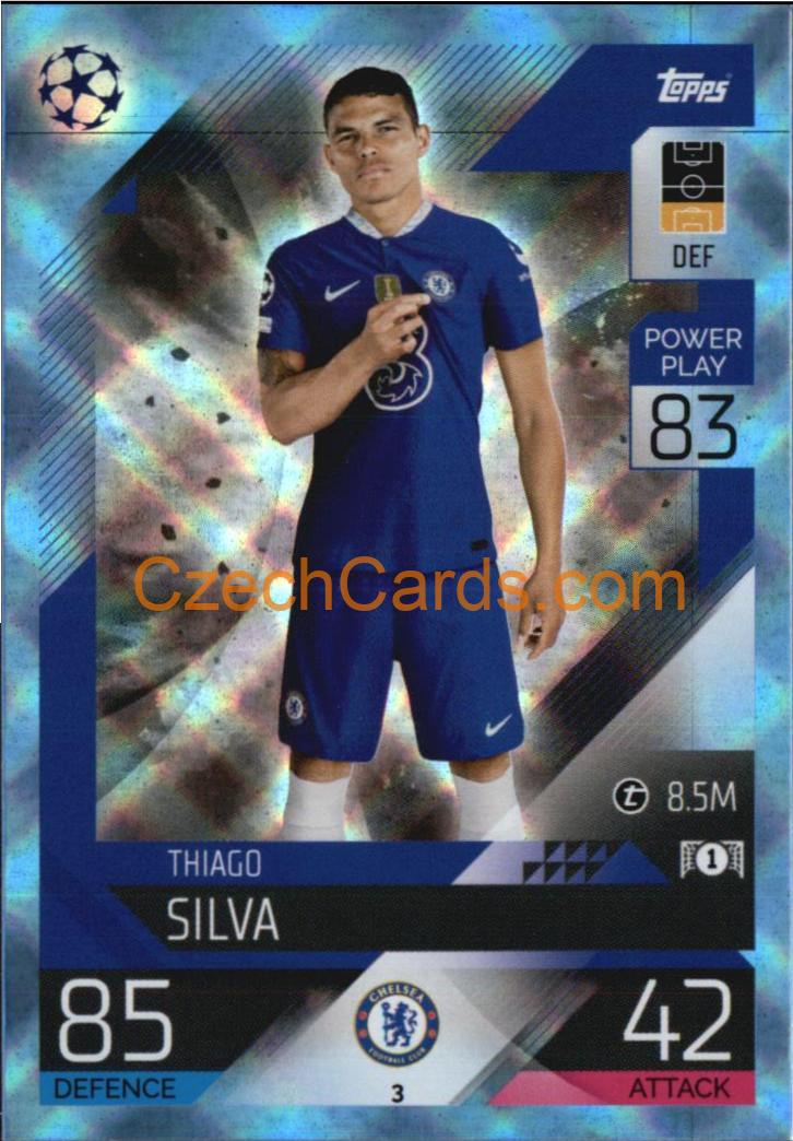 Thiago Silva Topps Match Attax 2022/23 Crystal Parallel #3