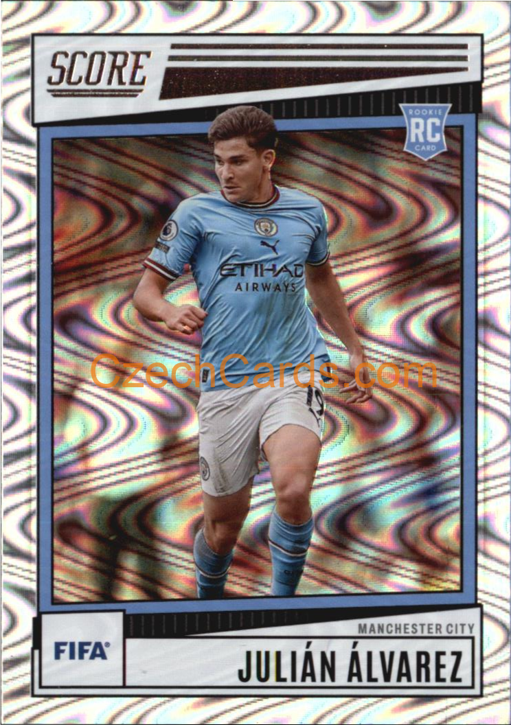 Julian Alvarez 2022/23 Panini SCORE FIFA Swirl parallel #179 RC