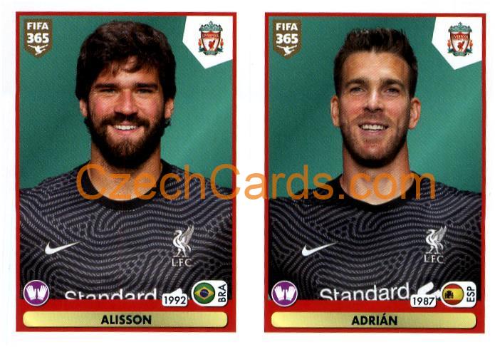 Alisson - Adrián 2021 Panini FIFA 365 Sticker #28