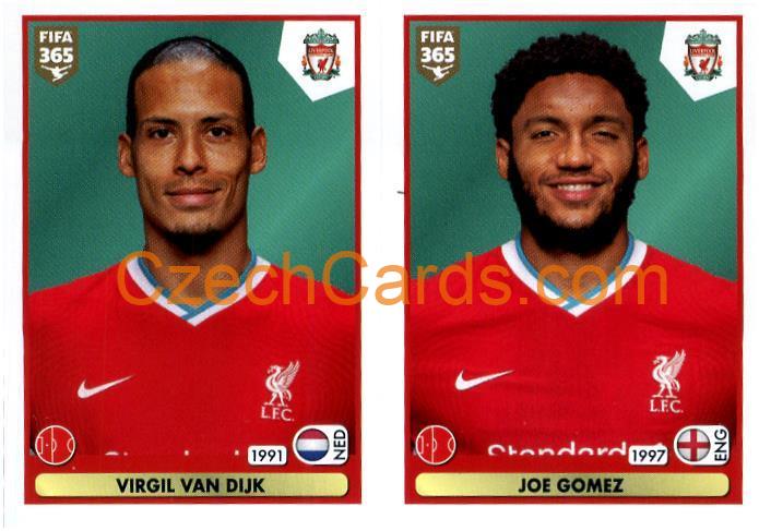 Virgil van Dijk - Joe Gomez 2021 Panini FIFA 365 Sticker #29