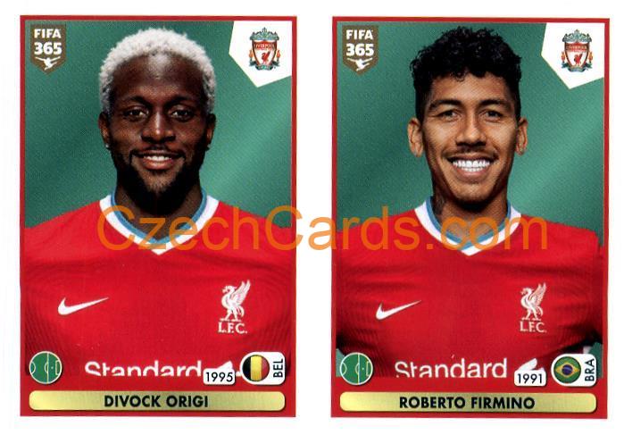 Divock Origi - Roberto Firmino 2021 Panini FIFA 365 Sticker #39