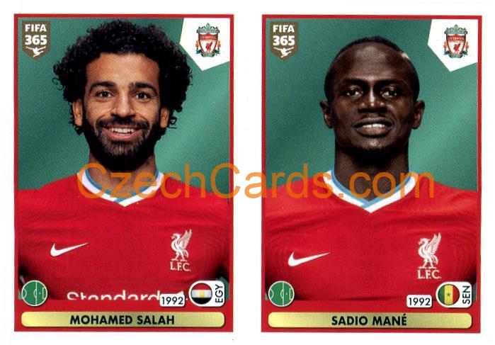 Mohamed Salah - Sadio Mané 2021 Panini FIFA 365 Sticker #40