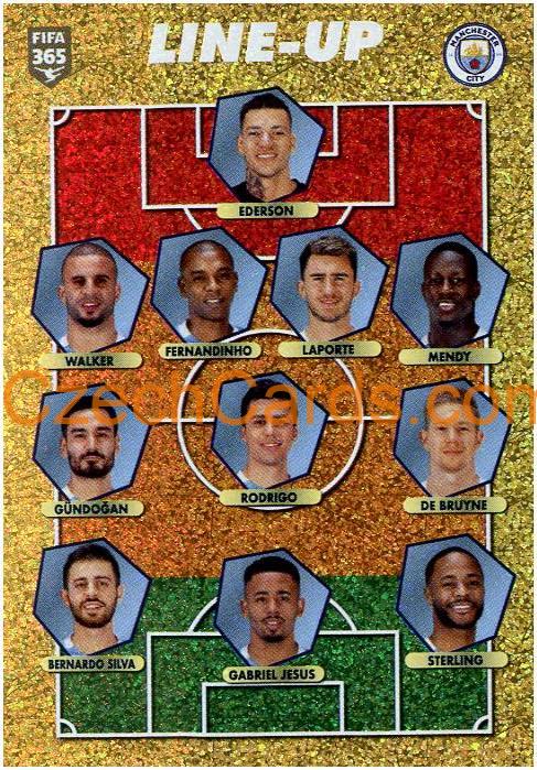Manchester City - line-up 2021 Panini FIFA 365 Sticker shiny #50