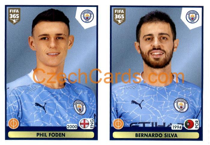 Phil Foden - Bernardo Silva 2021 Panini FIFA 365 Sticker #53