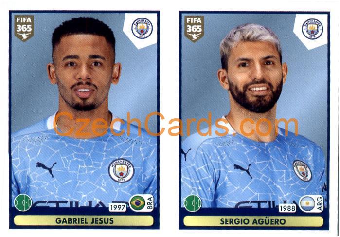 Gabriel Jesus - Sergio Agüero 2021 Panini FIFA 365 Sticker #55