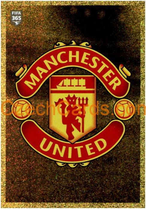Manchester United Logo 2021 Panini FIFA 365 Sticker shiny #56