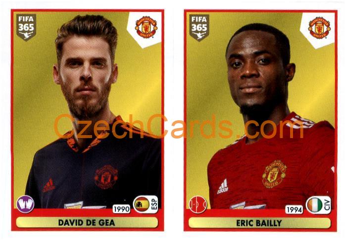 David de Gea - Eric Bailly 2021 Panini FIFA 365 Sticker #58
