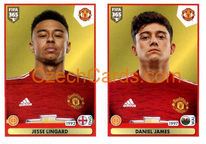 Jesse Lingard - Daniel James 2021 Panini FIFA 365 Sticker #67