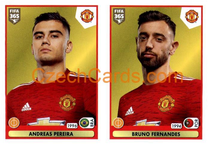 Andreas Pereira - Bruno Fernandes 2021 Panini FIFA 365 Sticker #68